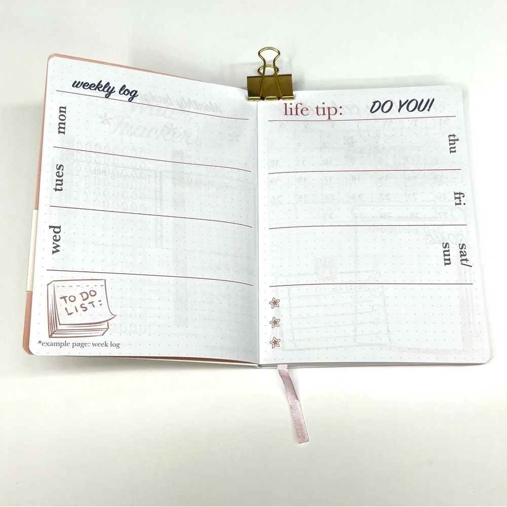 Bullet Journal Hardcover Dotted Gridded Notebook Customizable Bujo Marble Gray